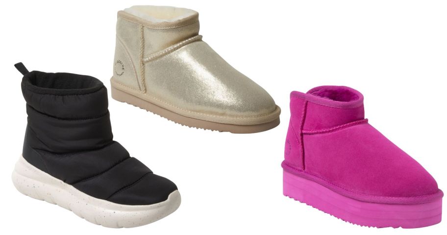 three dearfoams boots