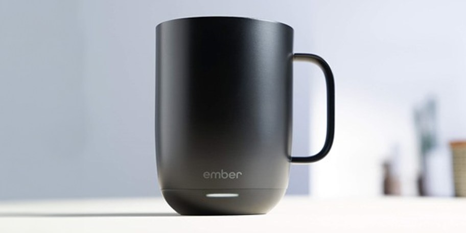 black smart mug on table