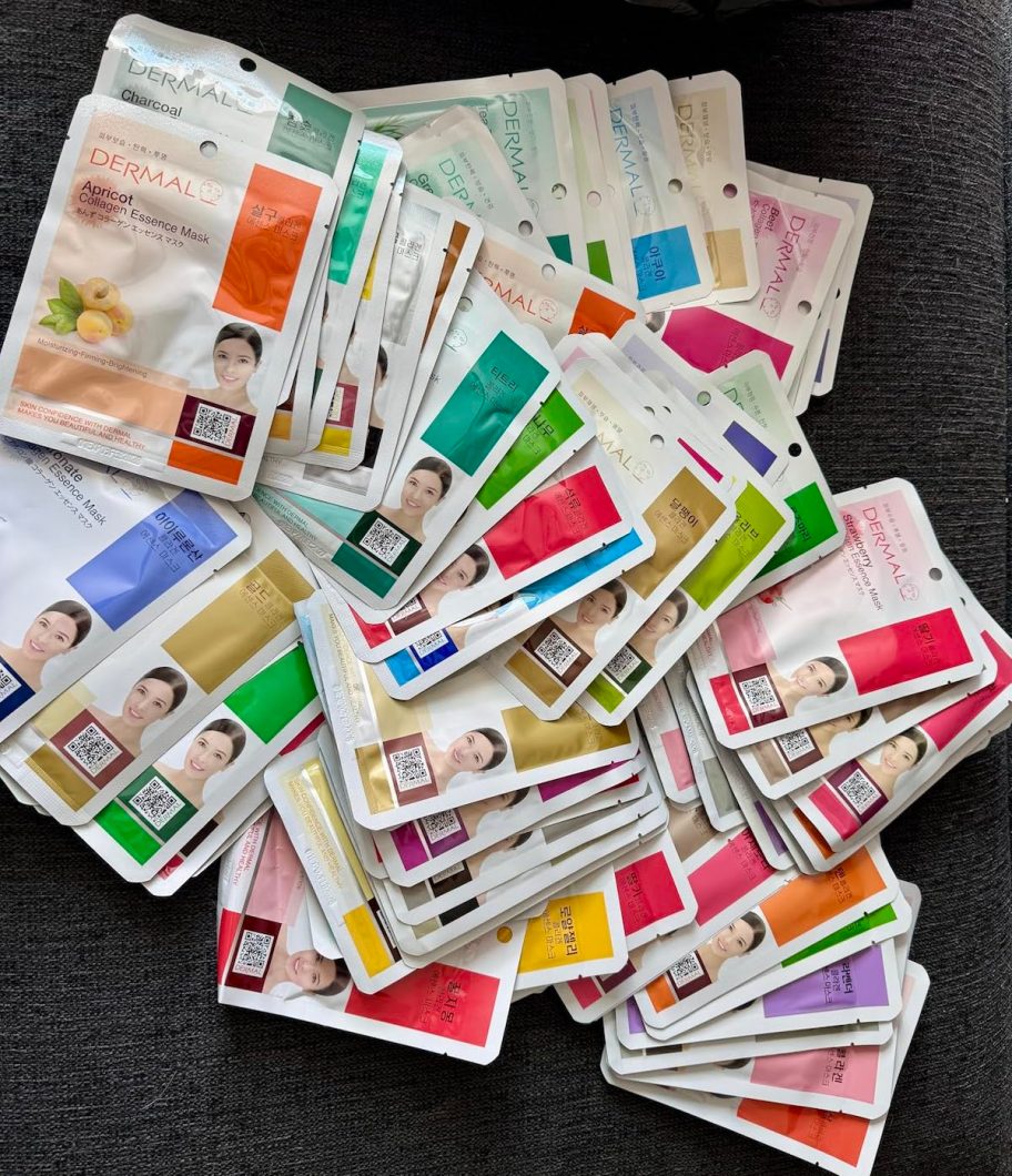 pile of bulk face masks in packets