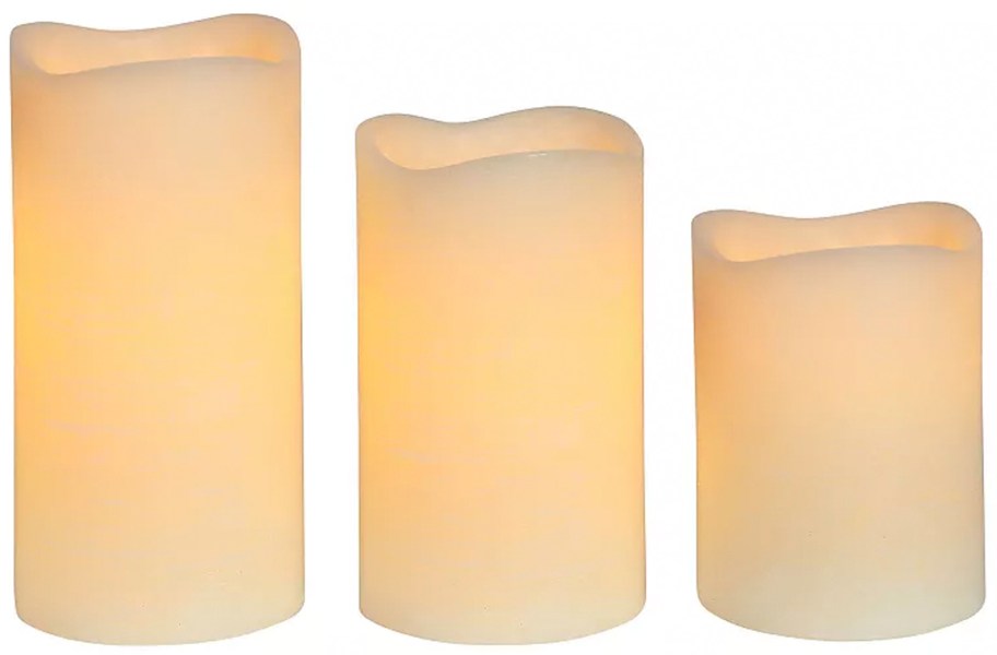 3 flameless candles 