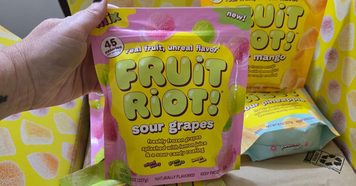 Fruit Riot Frozen Sour Candy Grapes Just $4.79 on Target.com (Fresh-Picked & Flash-Frozen)