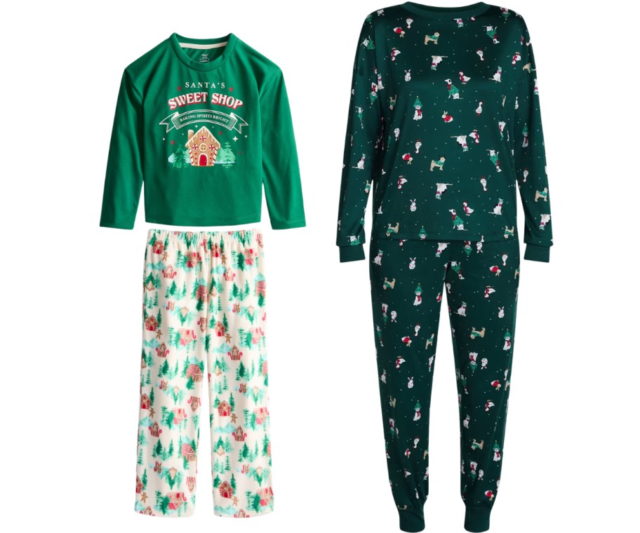girls and womens 2 piece pajama sets
