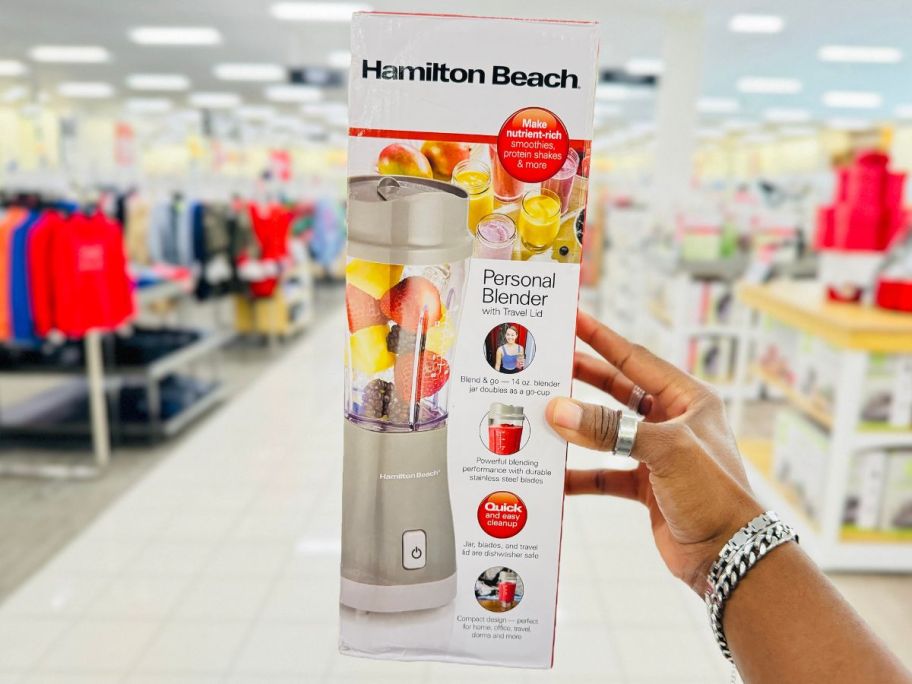 Hamilton Beach Personal Blender w/ Travel Lid box in hand in store