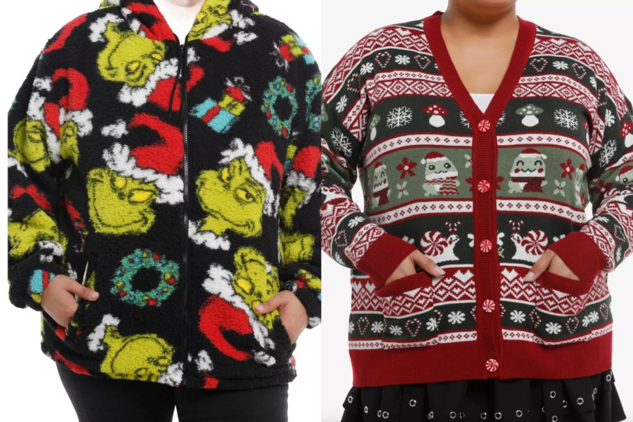 grinch and fair aisle sweaters