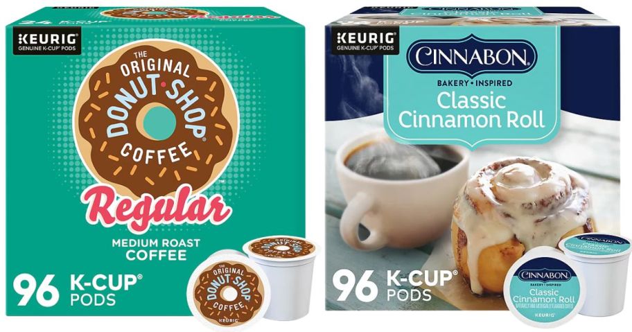 donut shop coffee and cinnabon coffee k-cups
