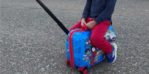 Kids Ride-On Suitcases Just $39 on Walmart.com (Bluey, Stitch, & More)