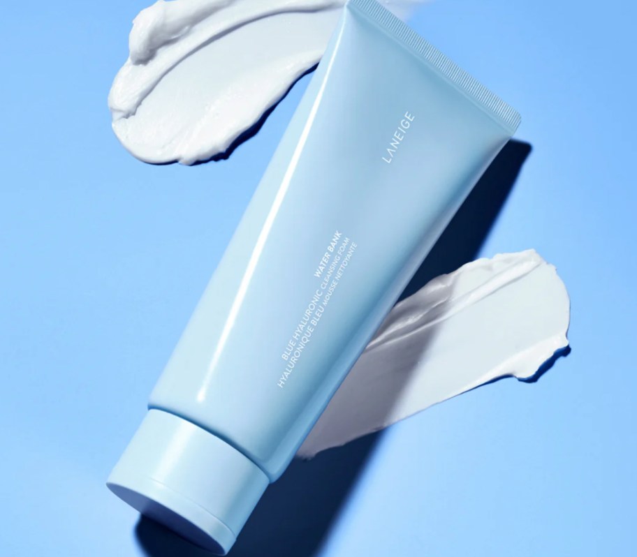 blue cleansing foam tube