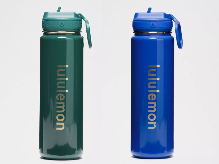 lululemon Back to Life Sports Bottle 24oz Straw Lid Shine stock image