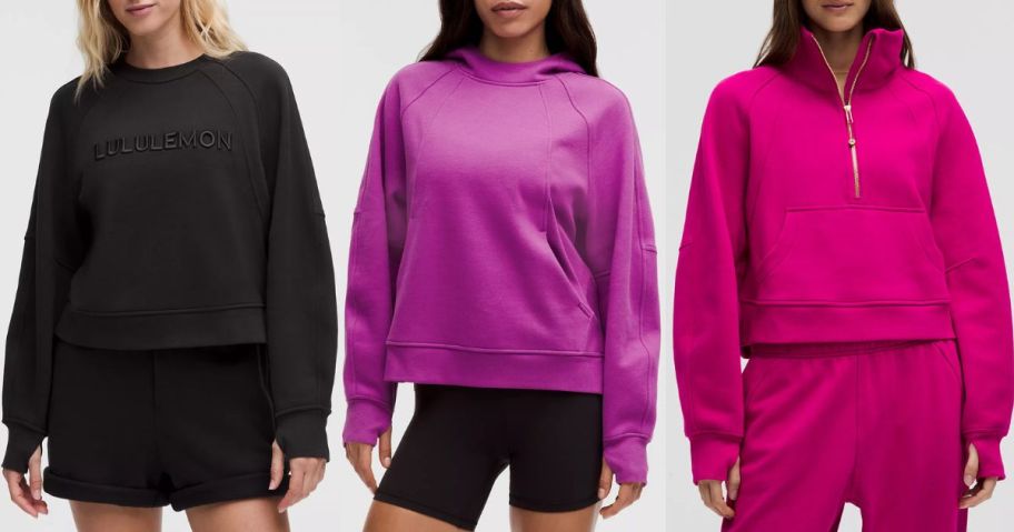 3 stock images of lululemon Women's Scuba Sweatshirts & Hoodies