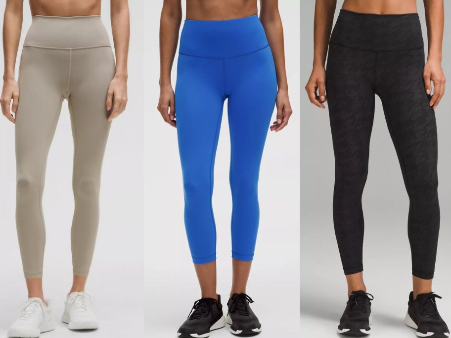 3 stock images of lululemon Women's Wunder Train Leggings