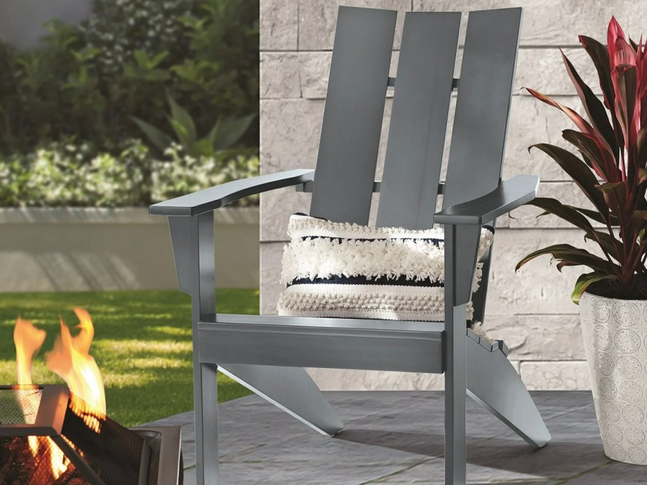 gray adirondack chair outdoors