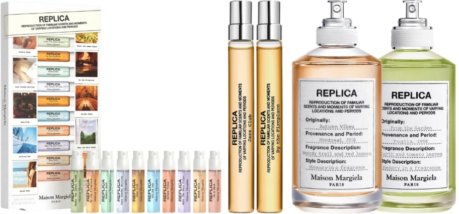 a selection of maison margiela fragrances