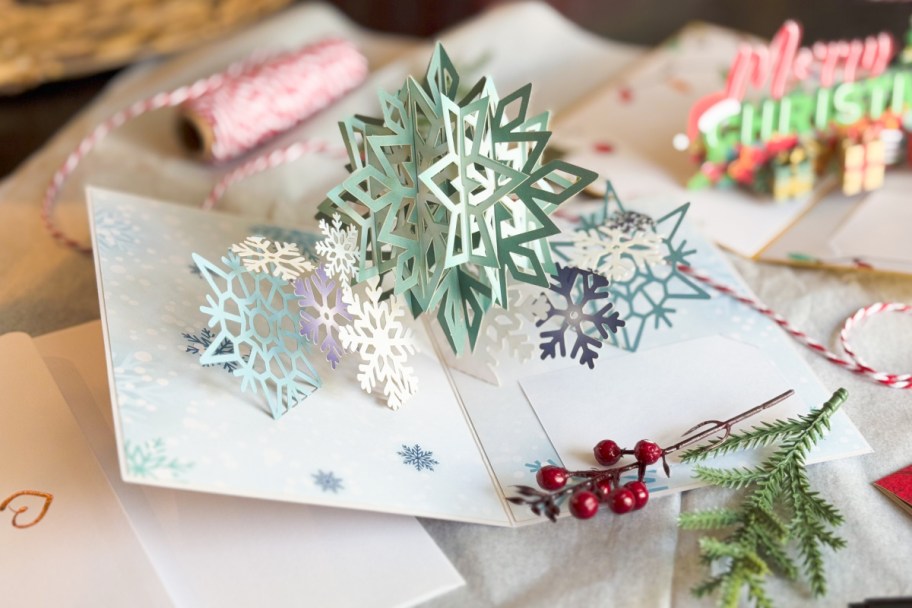 pop up snowflake christmas card