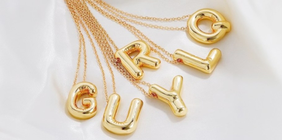 Trendy Bubble Initial Necklace Only $4.99 on Amazon