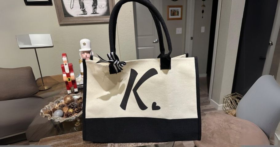 Initial Canvas Tote Bags Only $7.99 Shipped w/ Amazon Prime – Cute Mother’s Day Gift Idea!