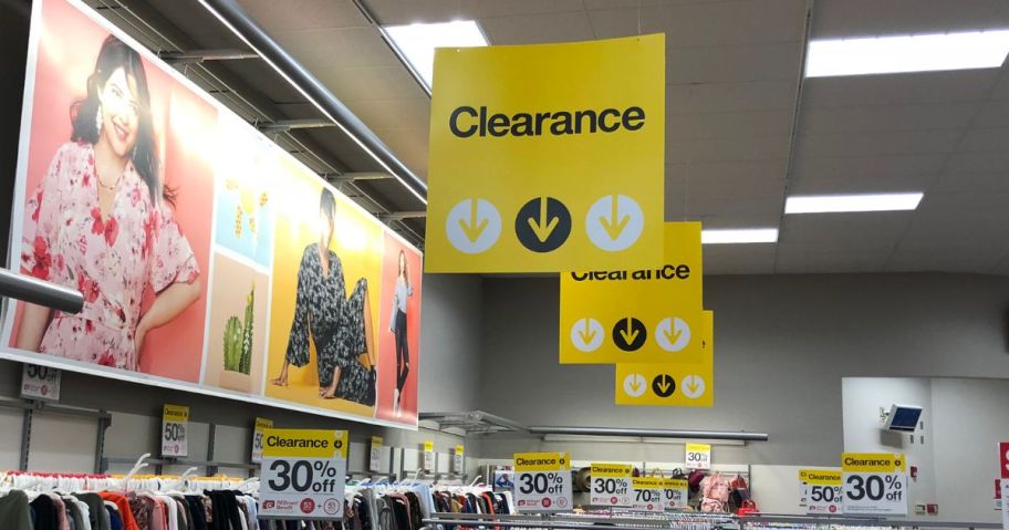 target clearance signs in store