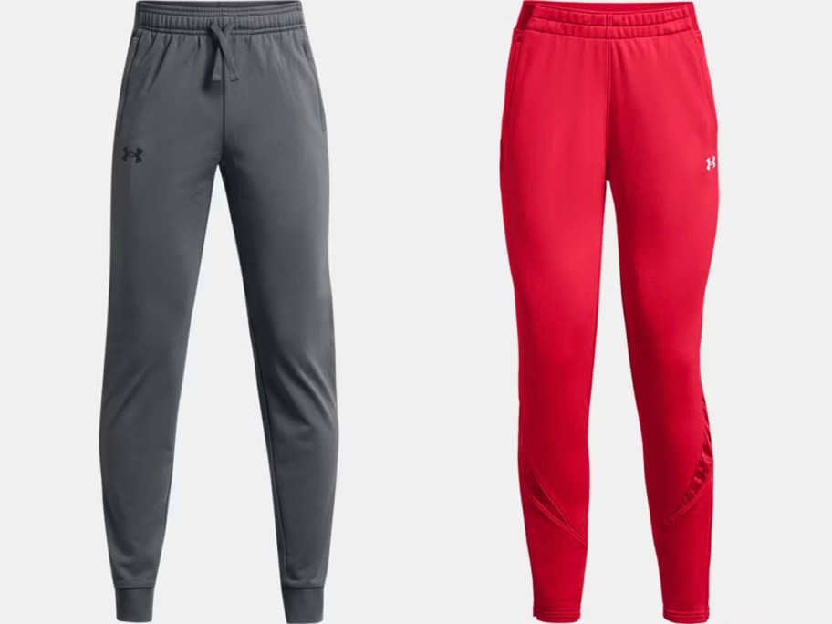 under armour gray and red pants 