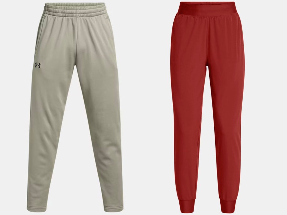 tan and red under armour pants 