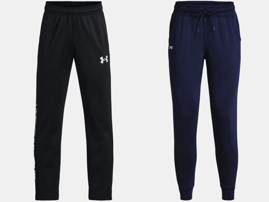 under armour black and navy blue pants 