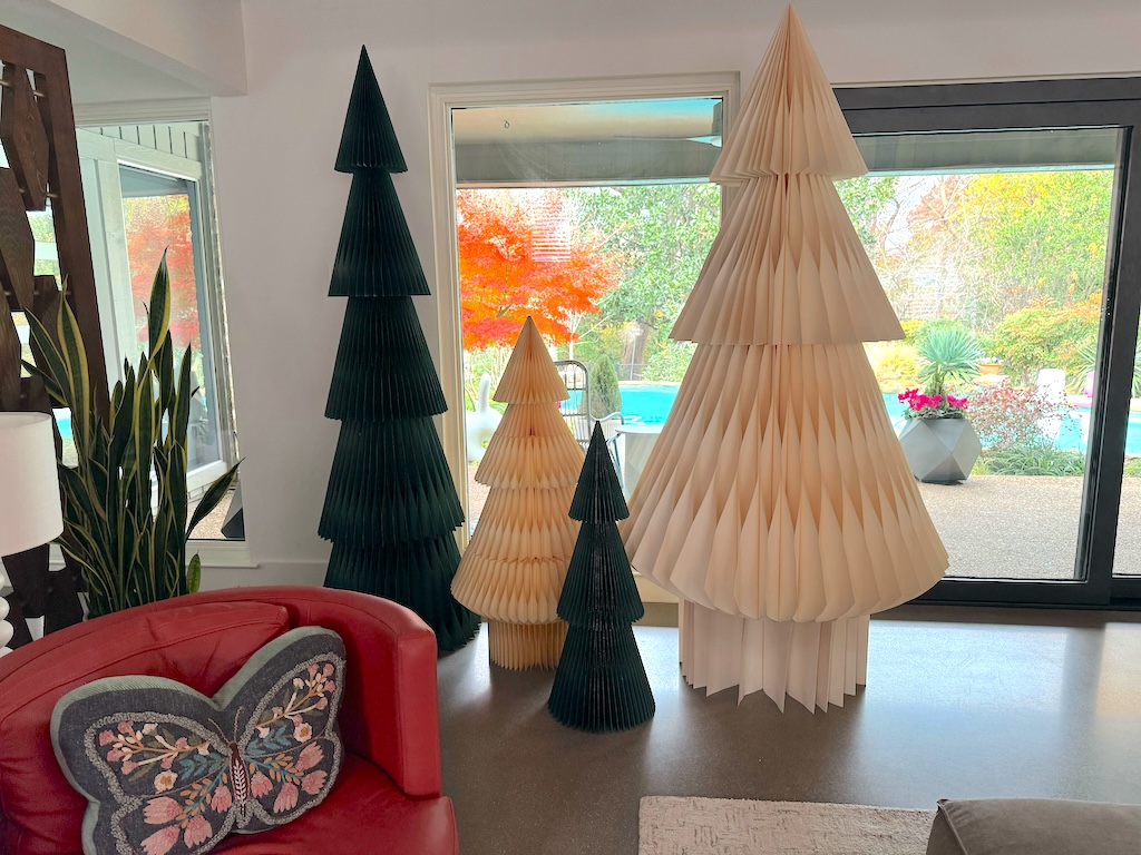 West Elm paper trees in home 