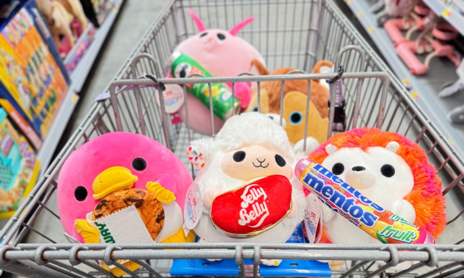 zuru snackles plush toys in a walmart shopping cart