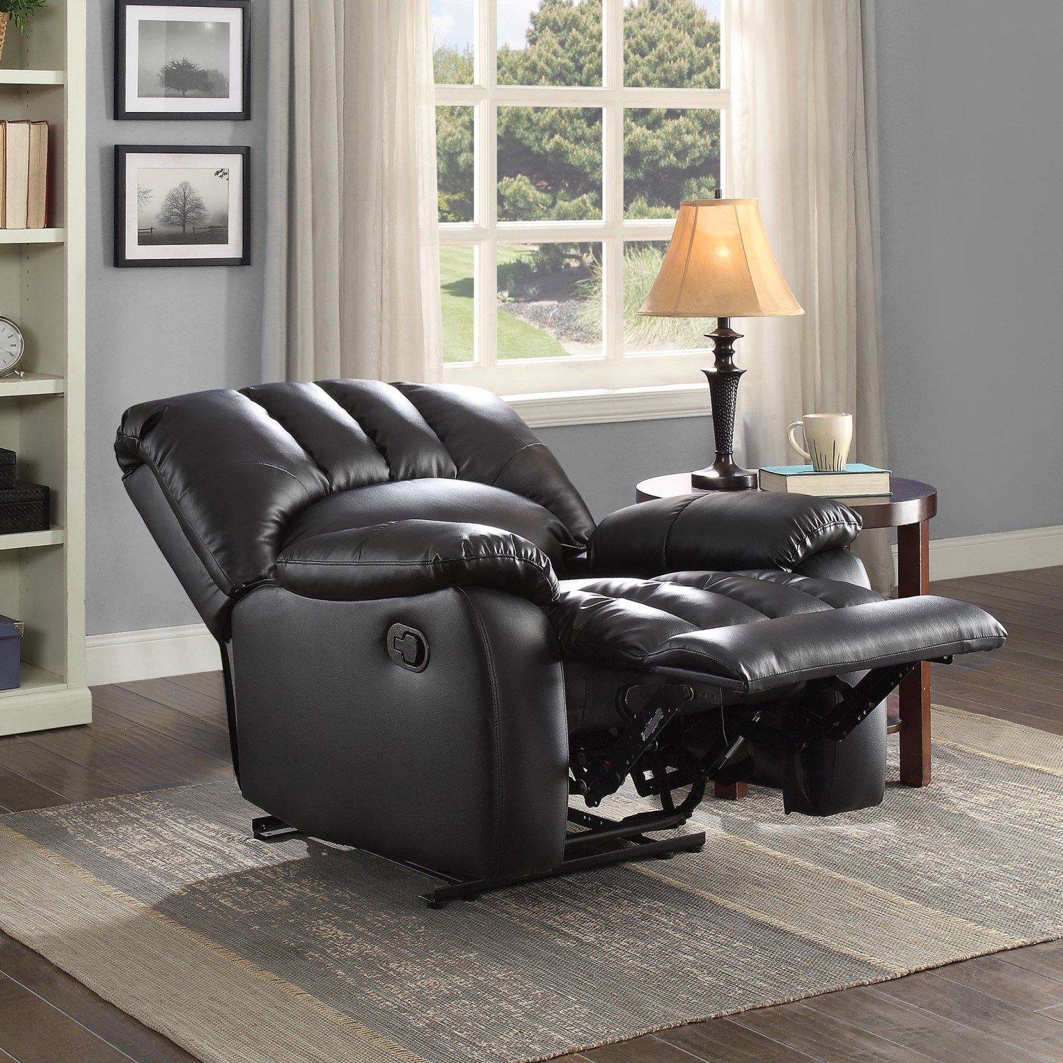 Mainstays Faux Leather Small Space Recliner ONLY $149 Shipped on ...
