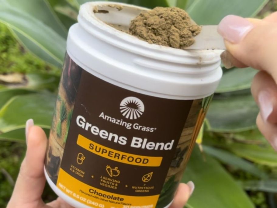 Score TWO Amazing Grass Chocolate Greens Blend for Only $24.98 Shipped on Amazon (Reg. $80)