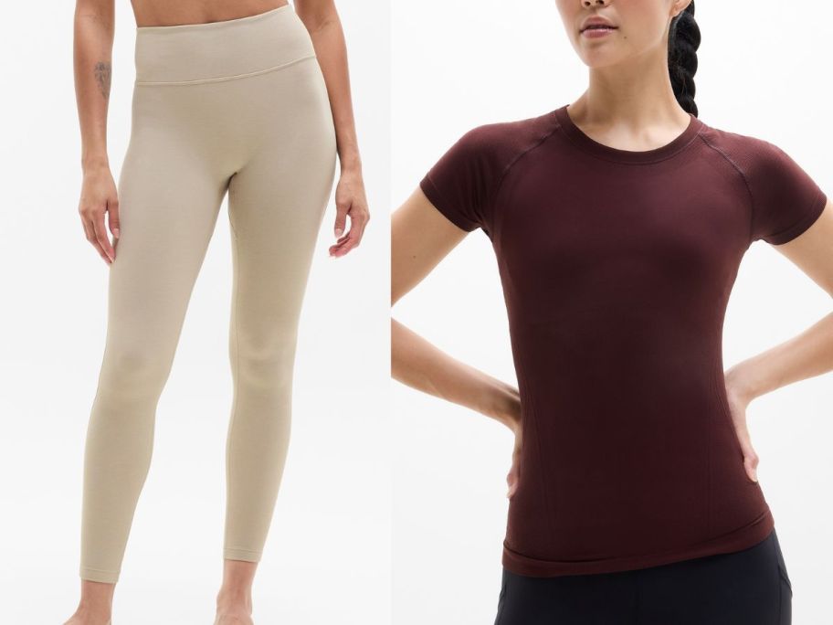 stock image of Athleta leggings and shirt