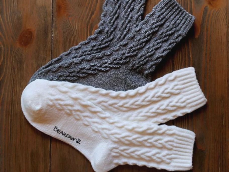 2 pairs of Bearpaw Chevron Socks