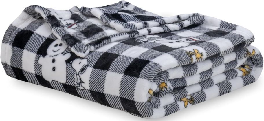 Berkshire Velvetloft 60x70 Blanket Peanuts Buffalo Plaid