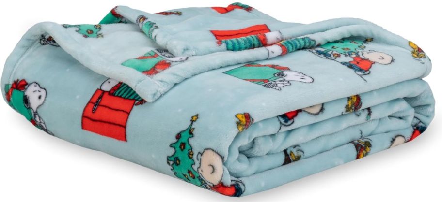 Berkshire Velvetloft 60x70 Blanket Peanuts Tree Blue