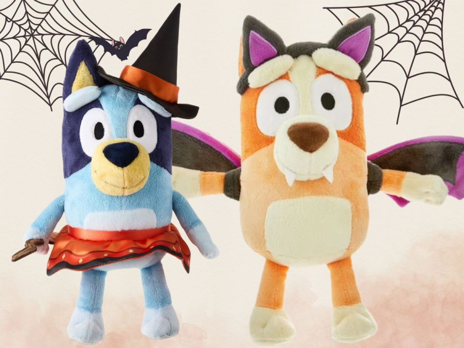 Bluey and Bingo Halloween plush