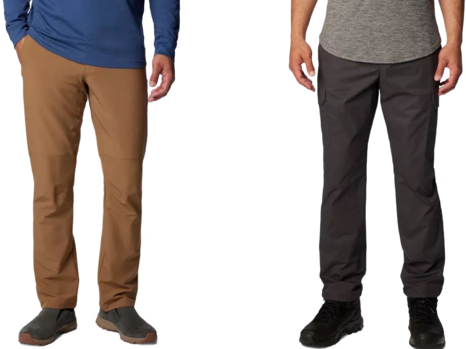 Stock images of two men wearing Columbia pants