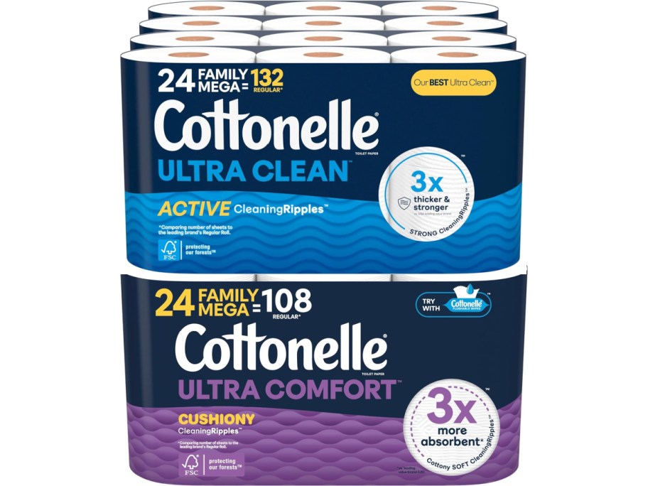 Cottonelle toilet paper stock image