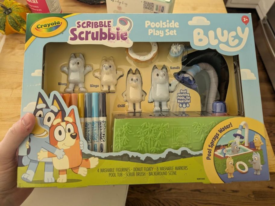 Crayola Scribble Scrubbies Bluey Poolside Playset Box
