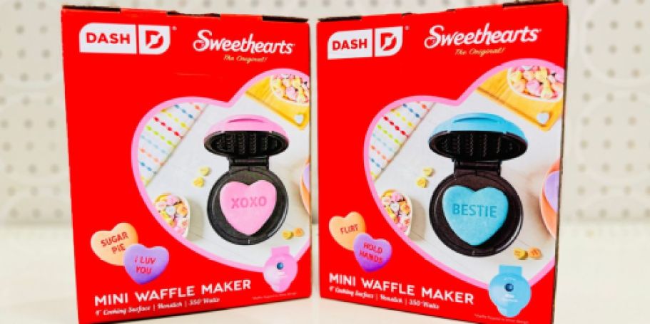 Dash x Sweethearts Mini Waffle Maker from $9 on Kohls.com (Reg. $25)