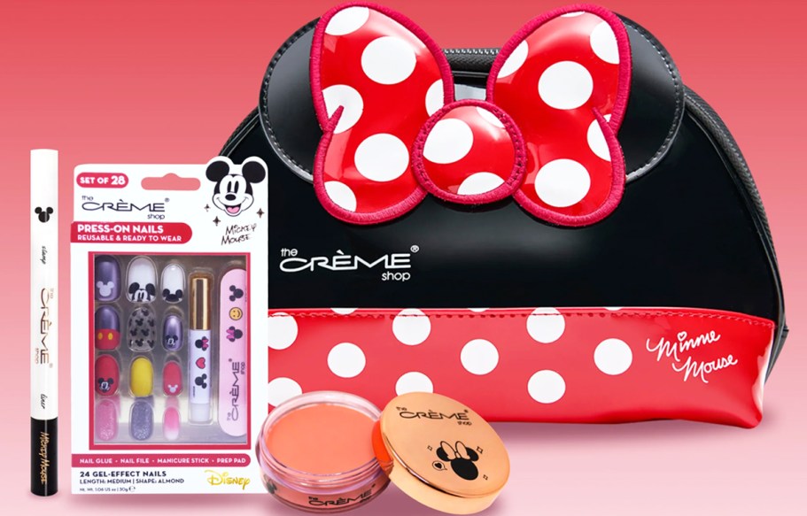 Minnie Mouse Travel Pouch Bundle w/ FOUR The Crème Shop Beauty Items Only $28 Shipped ($62.50 Value!)