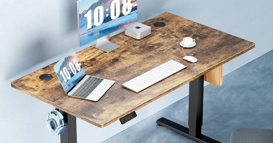 WOW! Electric Height Adjustable Standing Desk Just $69.98 Shipped on Amazon (Reg. $110)
