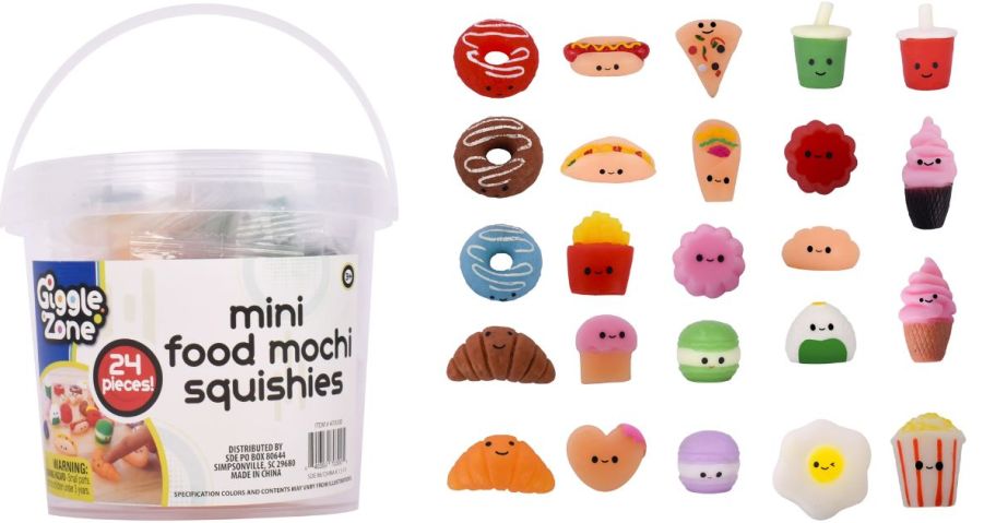 Gigle Zone Sensory Bucket with Food Shaped Mochi Squishies