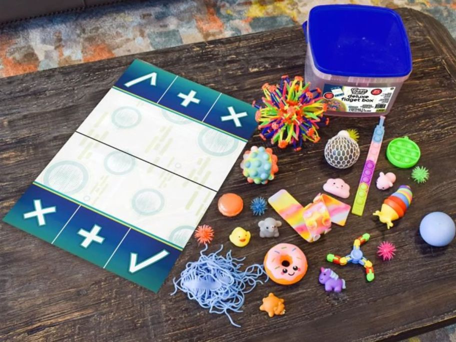 Gigg;e Zone Sensory Bin with squishy toys and more