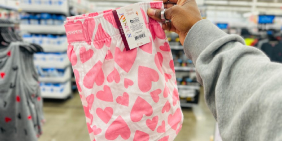 Valentine’s Day Sleep Shorts & Pajama Sets from $7.98 at Walmart (Online & In-Store)