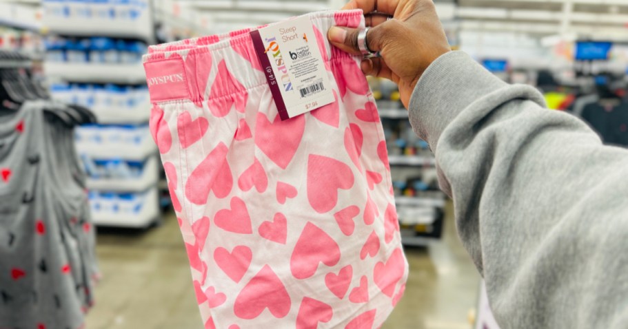 Valentine’s Day Sleep Shorts & Pajama Sets from $7.98 at Walmart (Online & In-Store)