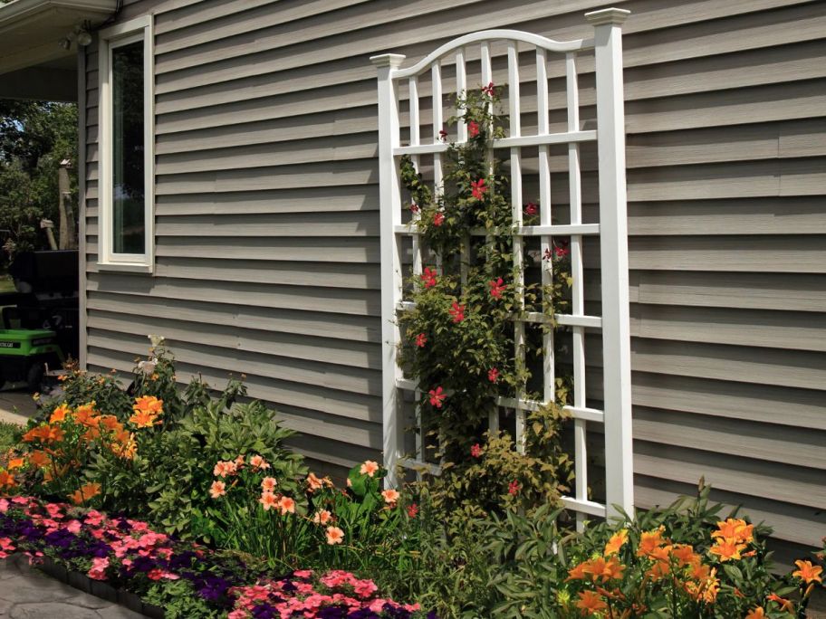 Vita Classic 54" x 96" White Vinyl Garden Trellis