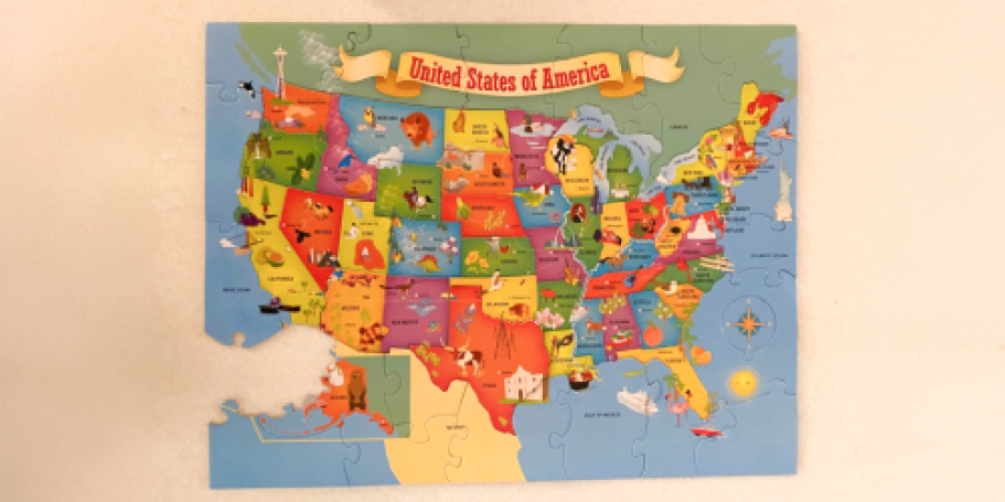 MasterPieces 60-Piece USA Map Jigsaw Puzzle Only $6.60