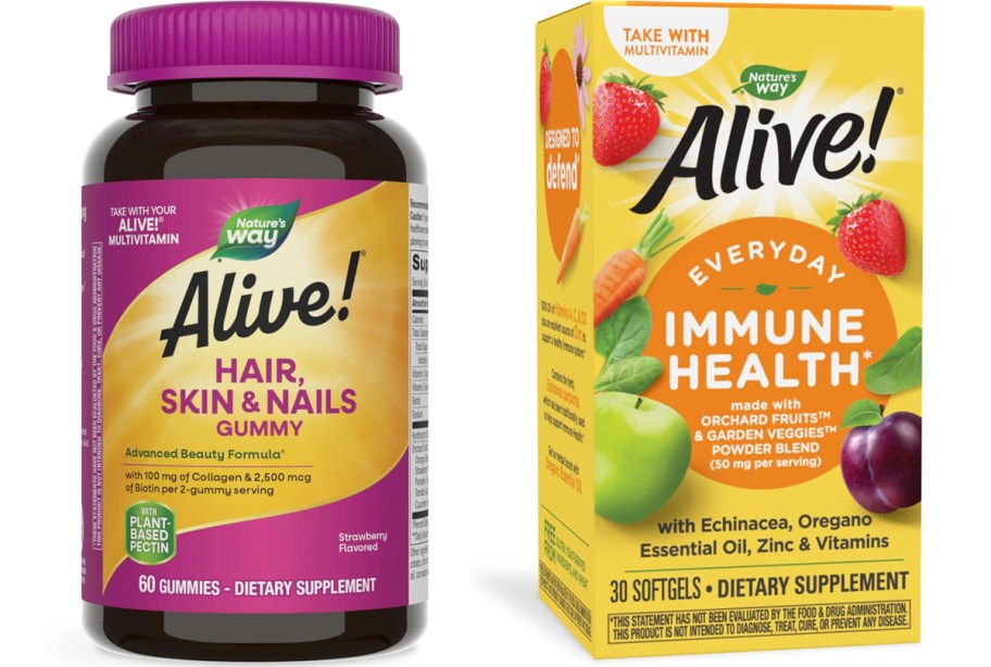 Nature's Way Alive! Hair, Skin & Nails and Everyday Immune Health supplements