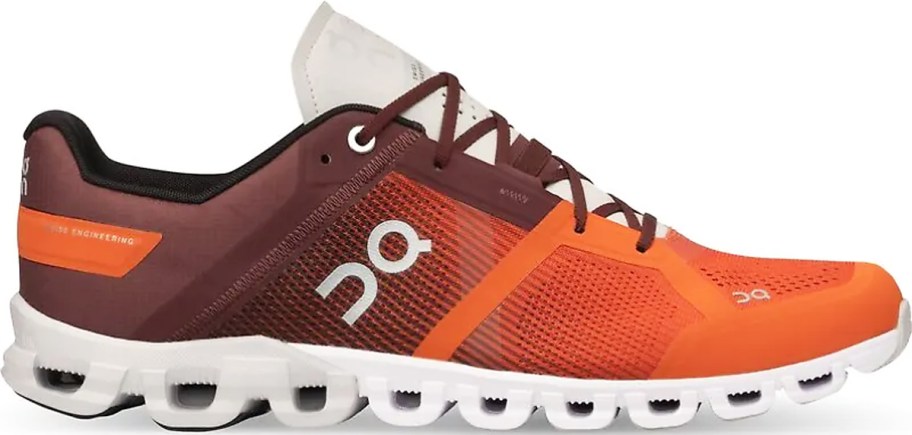 brown and orange running shoe