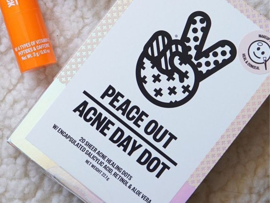 A 20-count box of Peace Out Acne Day Dots