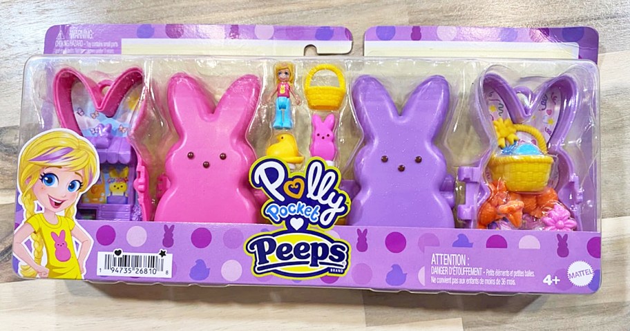 pink and purple Polly Pocket Peeps Play Set