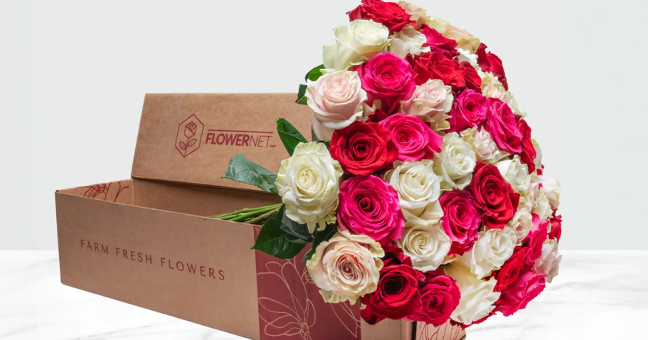 Shades of Pink Roses 50-Stem Box Only $64.99 Shipped on Costco.com | Pre-Order for Valentine’s Day Delivery!