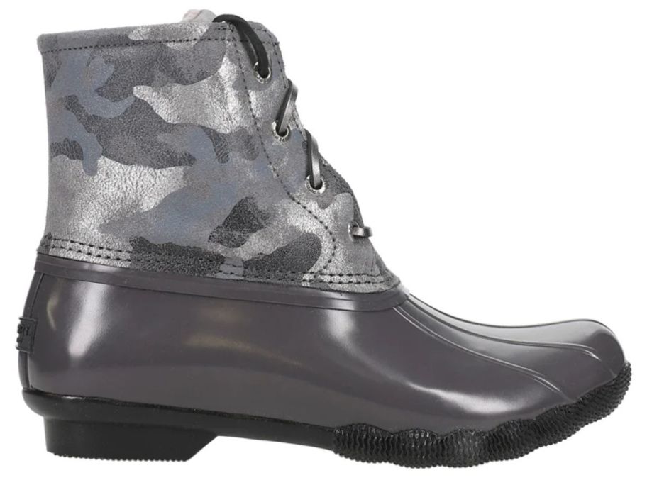 Sperry Women's Saltwater Metallic Camouflage Duck Boots stock image